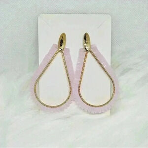 Pink Tear Drop Earrings